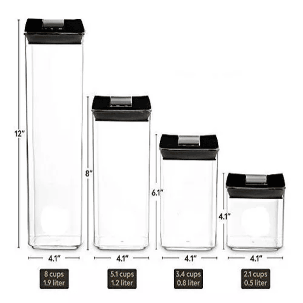 JUEGO DE HERMETICOS x 4