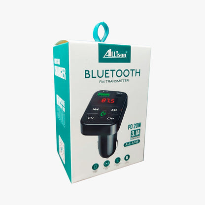 TRANSMISOR BLUETOOTH 3.1 ALS-A188  CON CARGA RAPIDA PARA CARRO