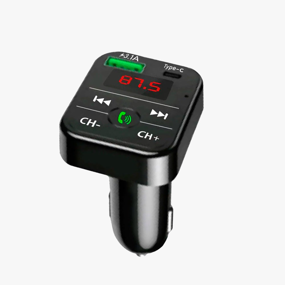 TRANSMISOR BLUETOOTH 3.1 ALS-A188  CON CARGA RAPIDA PARA CARRO