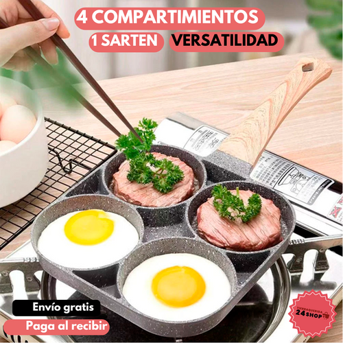 SARTEN 4 PUESTOS REDONDO