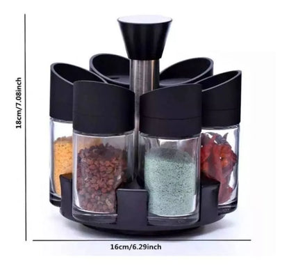SET CONDIMENTERO 6 PIEZAS GIRATORIO