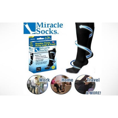 MEDIA MIRACLE SOCKS COMPRESION ANTI VARICES