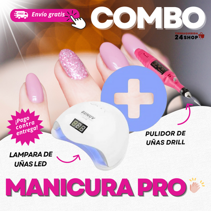 COMBO LAMPARA DE UÑAS LED+ PULIDOR