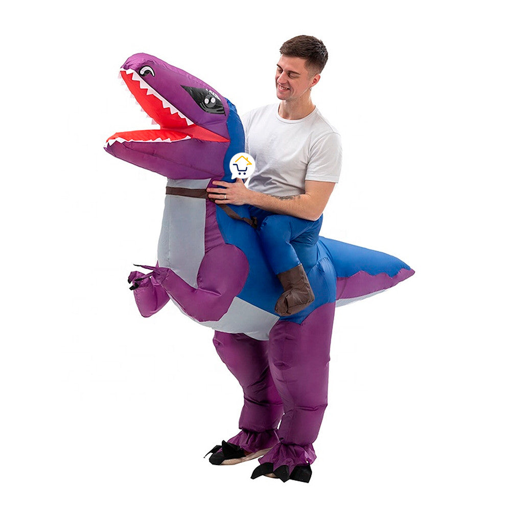 DISFRAZ DINOSAURIO MORADO INFLABLE
