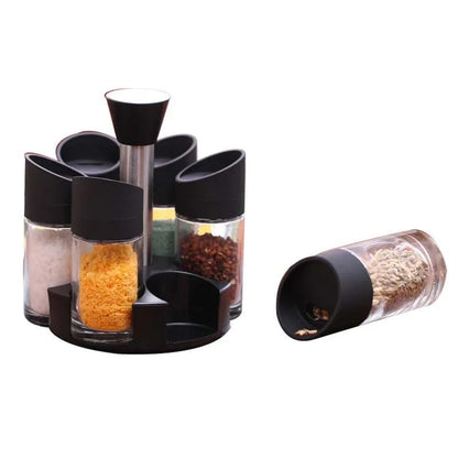 SET CONDIMENTERO 6 PIEZAS GIRATORIO