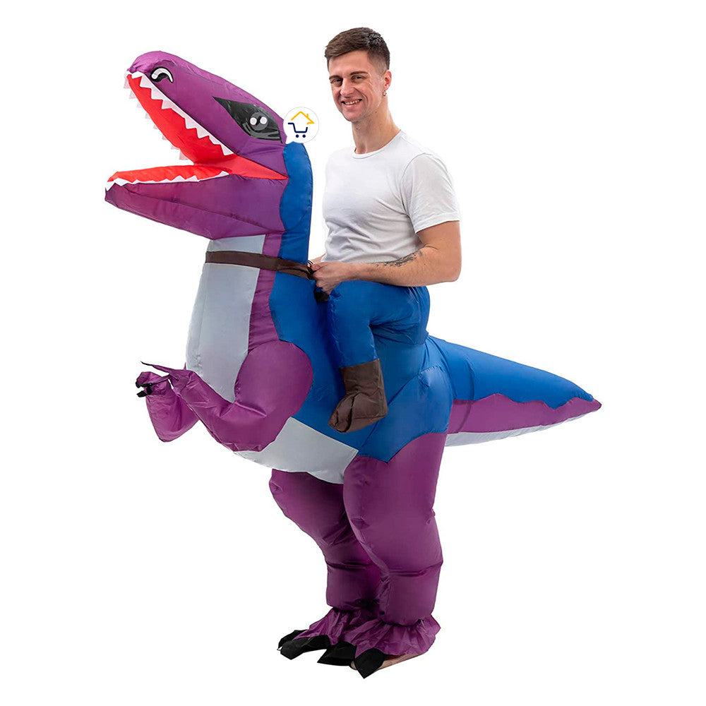 DISFRAZ DINOSAURIO MORADO INFLABLE