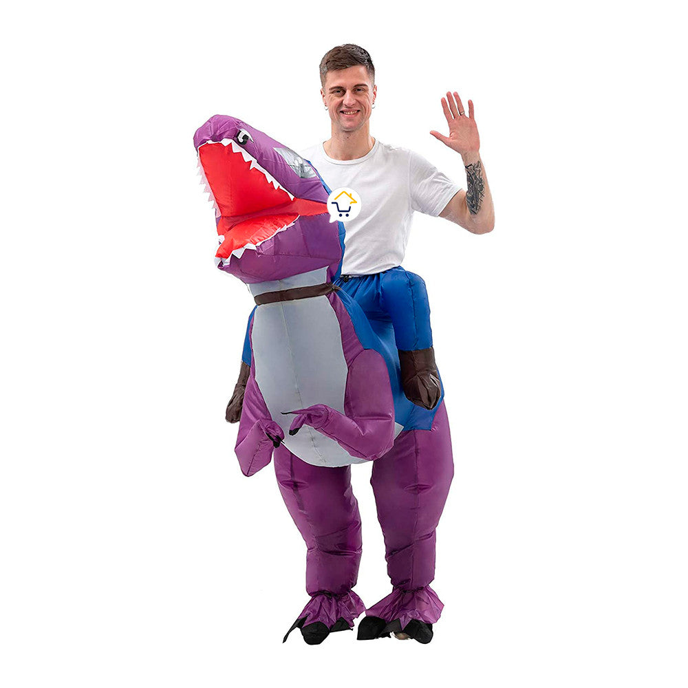 DISFRAZ DINOSAURIO MORADO INFLABLE