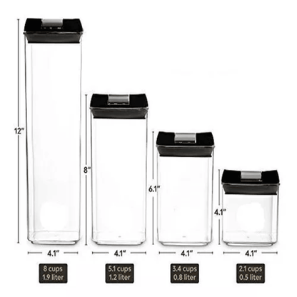 JUEGO DE HERMETICOS x 4