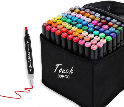 MARCADORES DOBLE PUNTA TOUCH 80 PCs