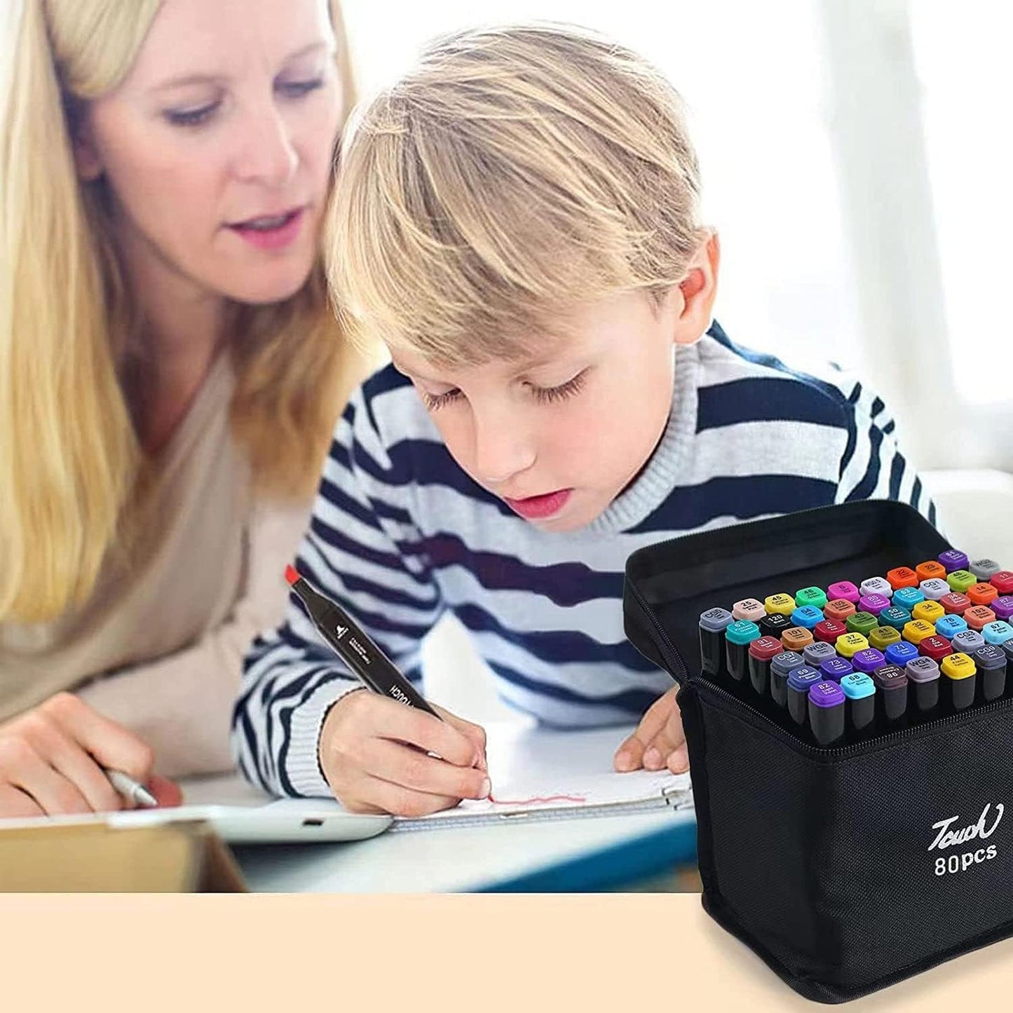 MARCADORES DOBLE PUNTA TOUCH 80 PCs