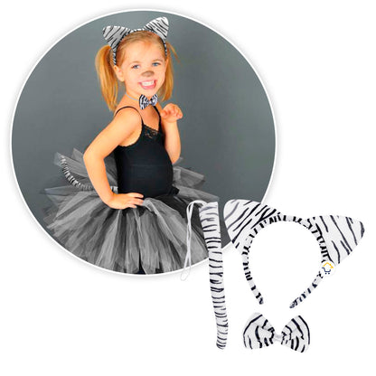 KIT ACCESORIOS DISFRAZ CEBRA