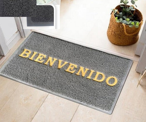 TAPETE DE ENTRADA BIENVENIDO EN PVC
